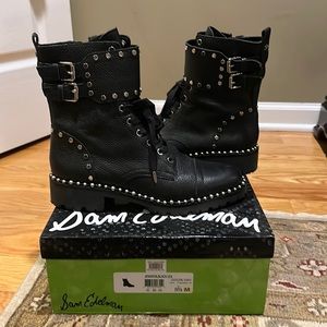 Like new Sam Edelman black studded combat boot.
